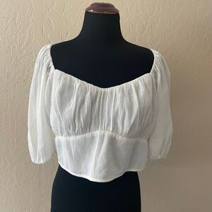 Abercrombie & Fitch White Blouse